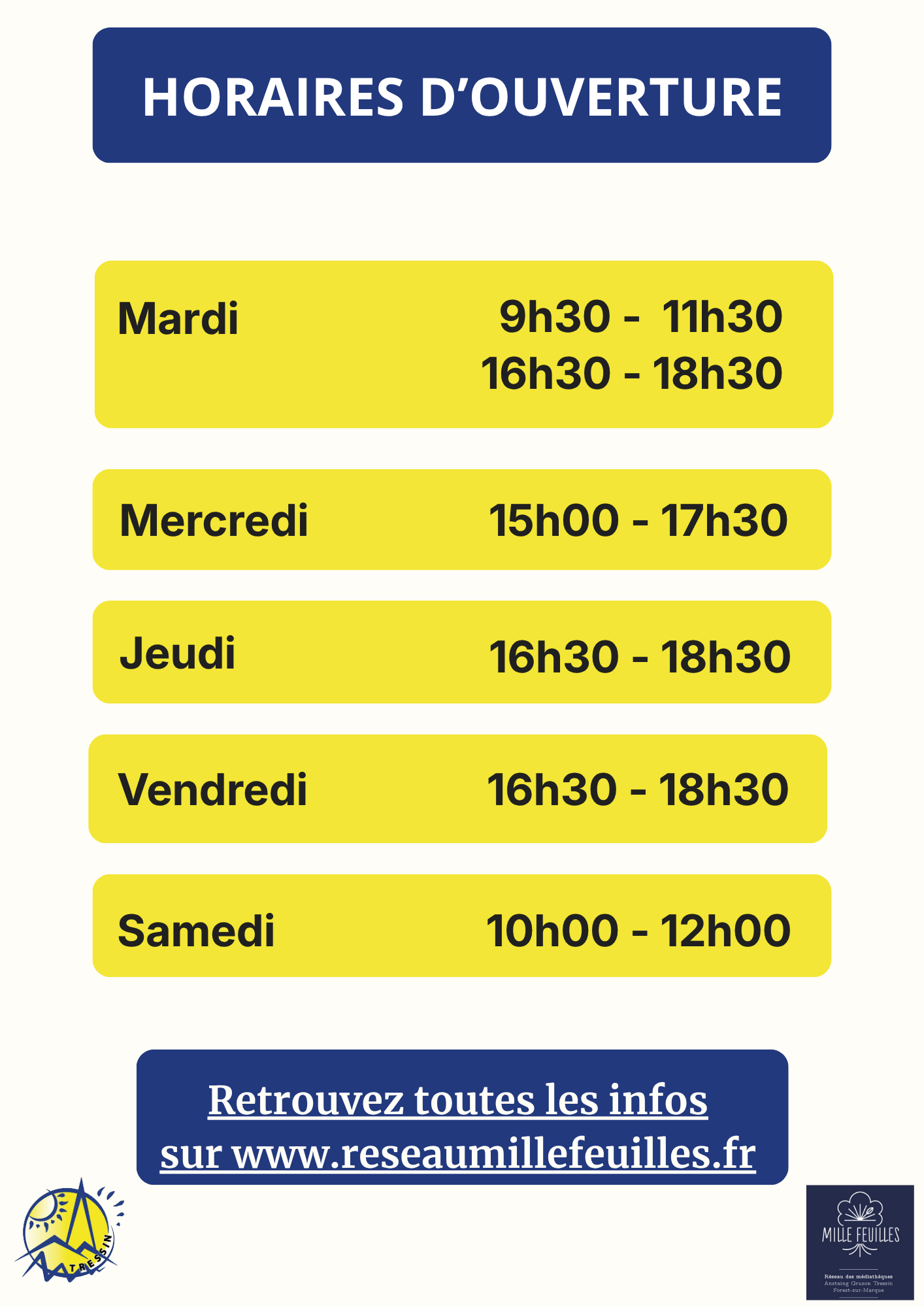 Affiche Horaires